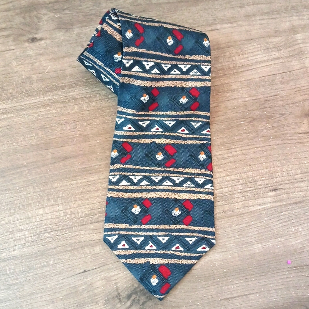 Barbara Blank Vintage 100% Silk Handmade Abstract Tie